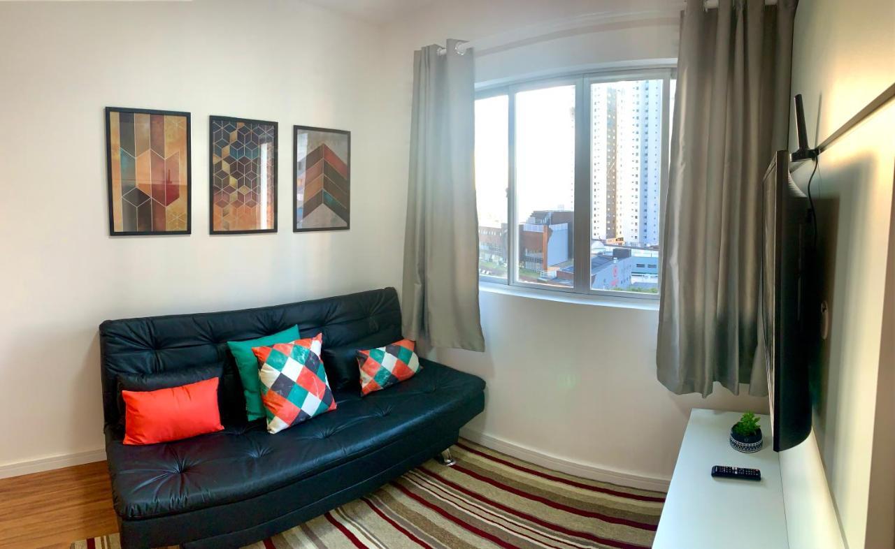 707- Apartamento Encantador, Amplo E Decorado, Quarto, Sala, Cozinha, Mobiliario Moderno, Cozinha Completa Com Utensilios , Excelente Vista Da Cidade E Localizacao Privelegiada No Bairro Bigorrilho Curitiba Bagian luar foto